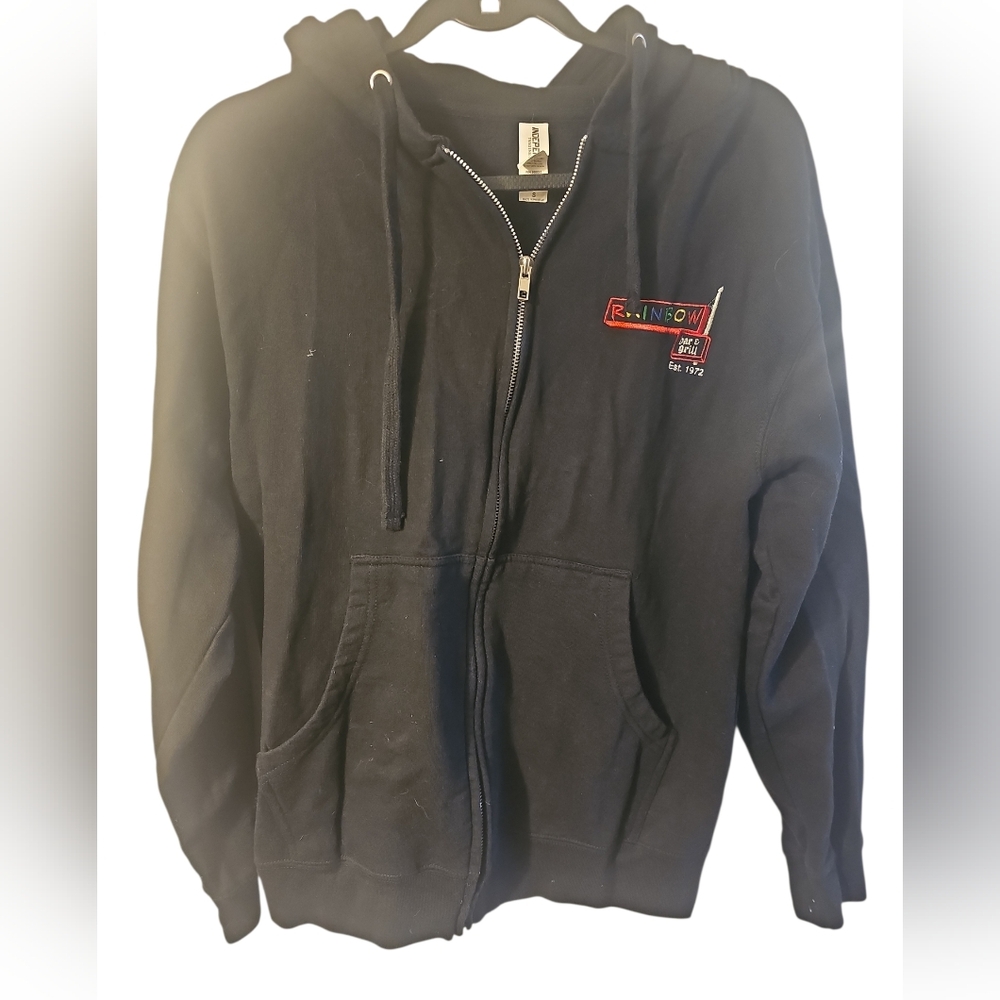 RAINBOW BAR & GRILL  Black Hoodie, Men's/Unisex